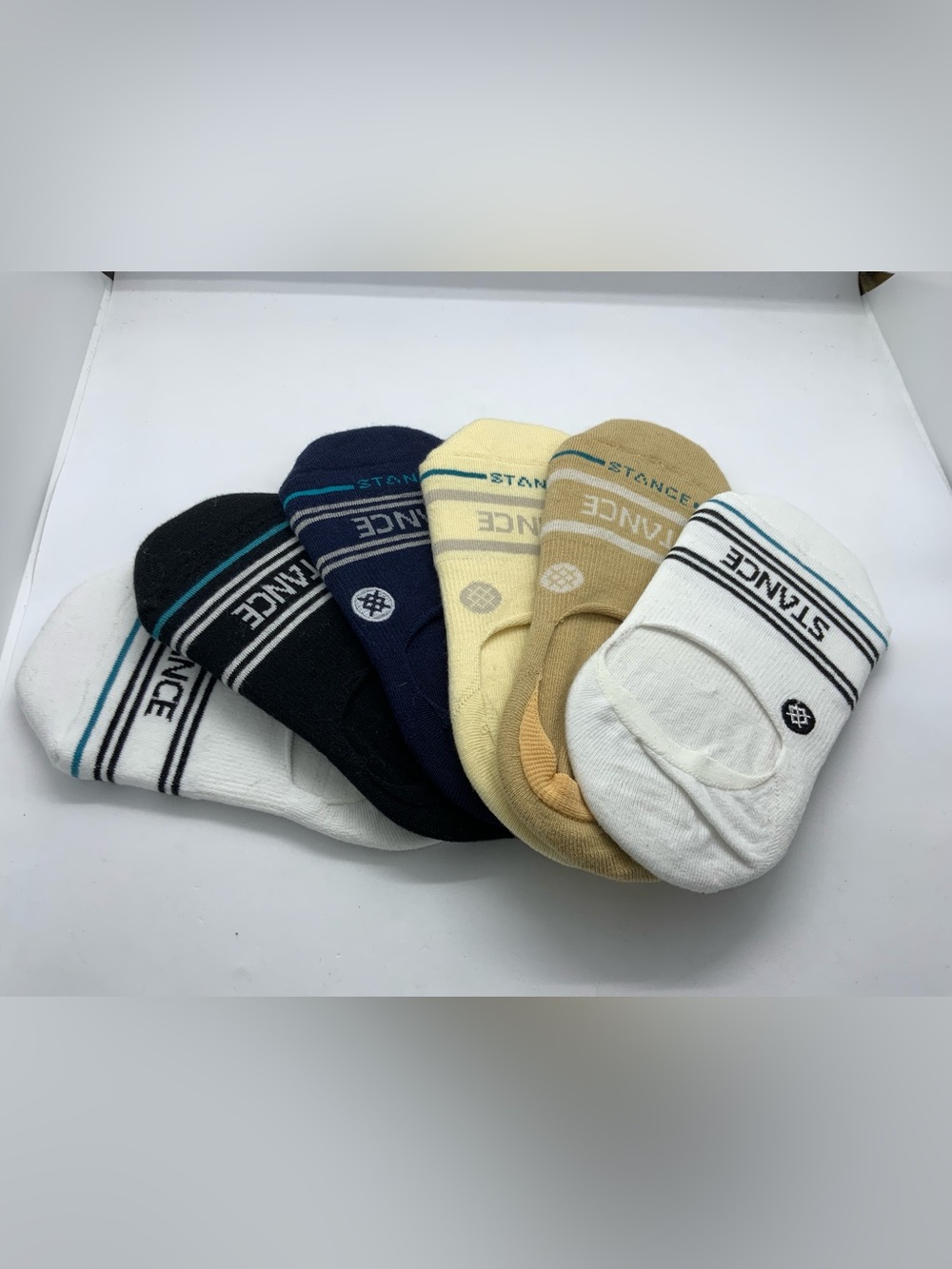 (6) Stance No-Show Sock Set — White, Black, Navy, Yellow, Tan